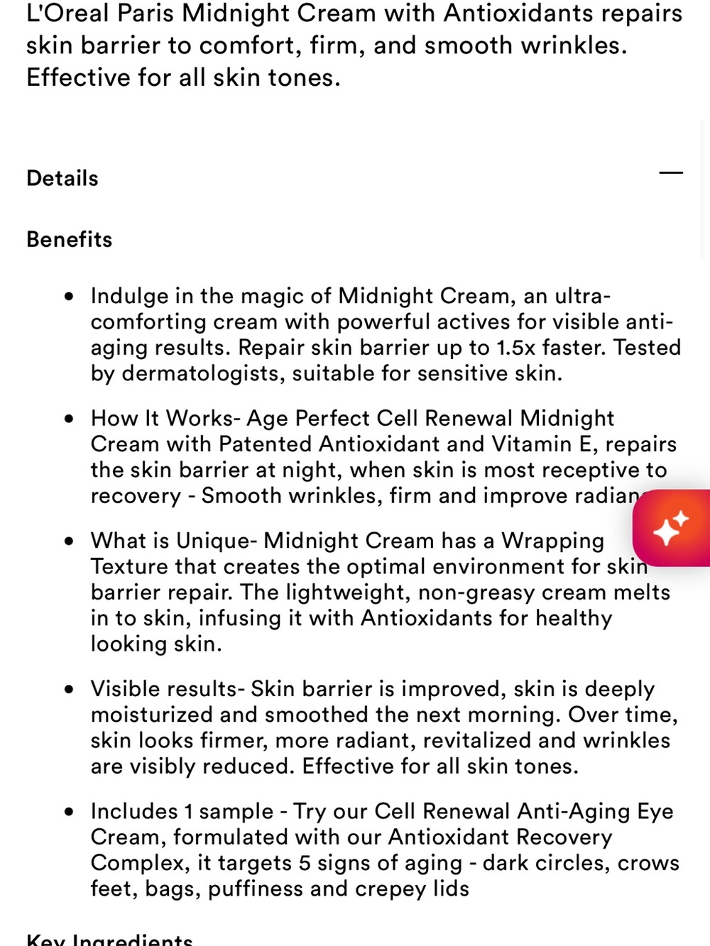 NEW L’Oréal Age Perfect Cell Renewal Midnight Cream - Picture 4 of 4